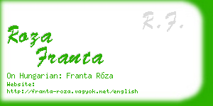 roza franta business card